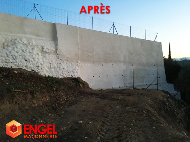 Rénovation mur de soutènement - Entreprise de construction - Gros œuvre à Marseille : ENGEL MAÇONNERIE