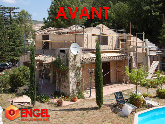 Rénovation maison à Aix-en-Provence (13) - ENGEL MAÇONNERIE